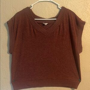 Purple V-Neck Sweater with Boxy Silhouette